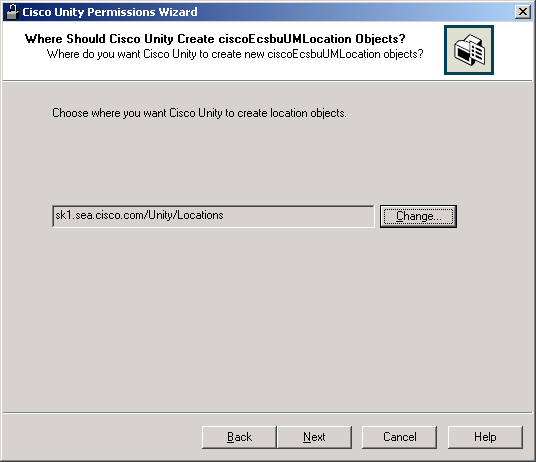 Where Should Cisco Unity Create ciscoEcsbuUMLocationObjects
